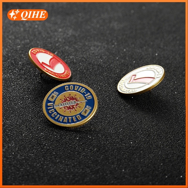 Creative Medical Series COVID-19 Vaccine Implant Pop-Enamel Pin Lapel Badges Commemorative Brooch Party Banquet Jewelry Gifts