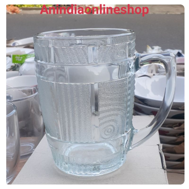 Gelas kaca jumbo/gelas es teh manis tebal banget/Gelas es kelapa