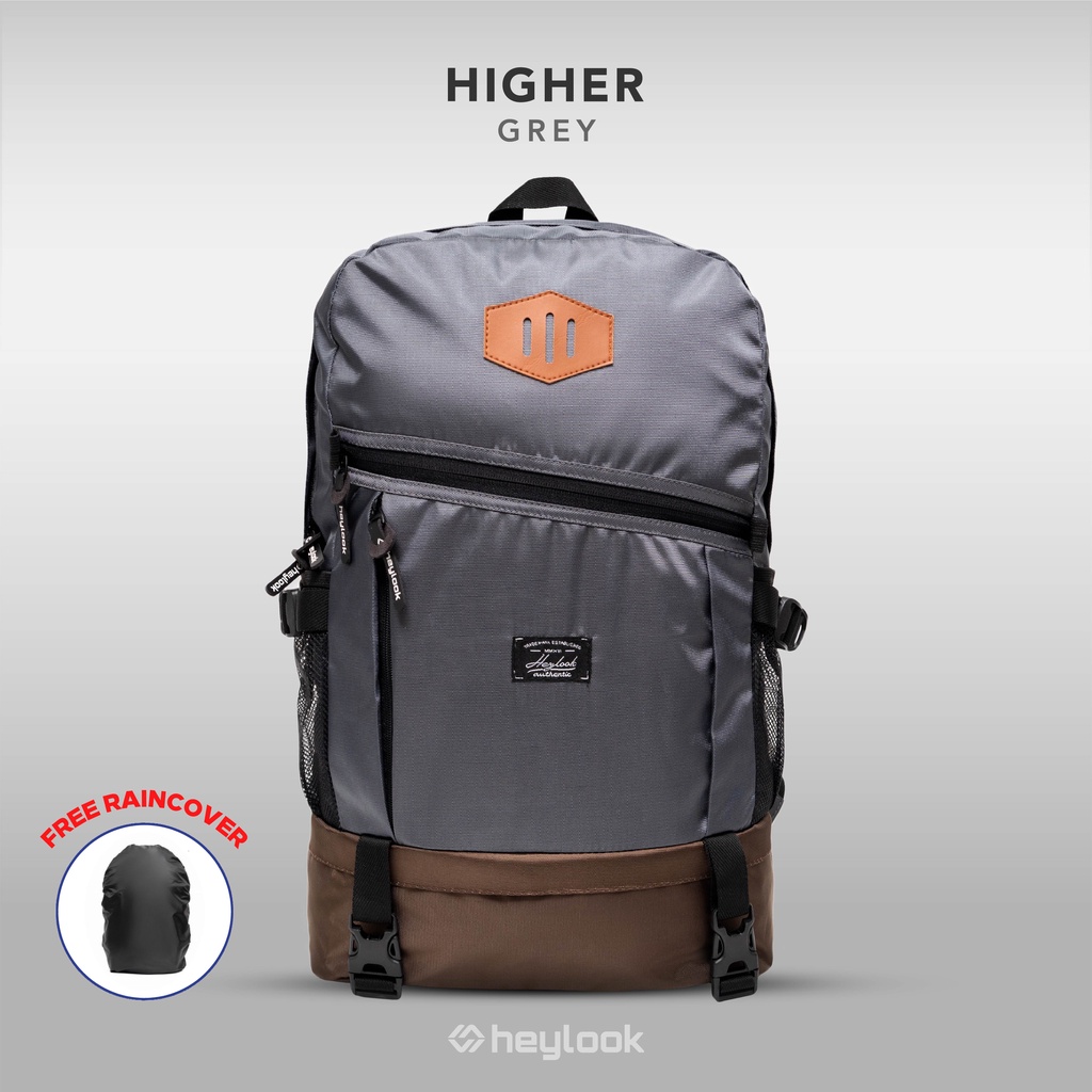 HEYLOOK Project - (Free Raincover) Tas Ransel Pria Wanita Backpack HIGHER Prime Tas Ransel Laptop Cowok Cewek