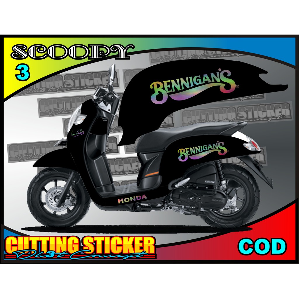 Jual Sticker Scoopy Sticker Logo Bennigans All Scoopy Sticker Simple Indonesia Shopee Indonesia