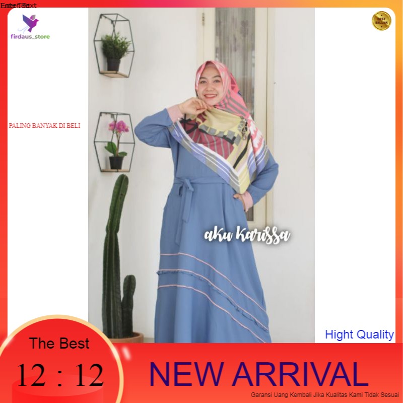 Gamis Syari Terbaru  Ariani dress ORI by aku karissa Remaja 2020