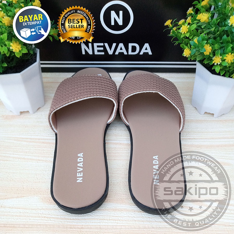 PROMO 8.8 !! SANDAL SLOP WANITA DEWASA NEVADA RAJUT MURAH KEREN TRENDI NYAMAN DIPAKAI / SAKIPO