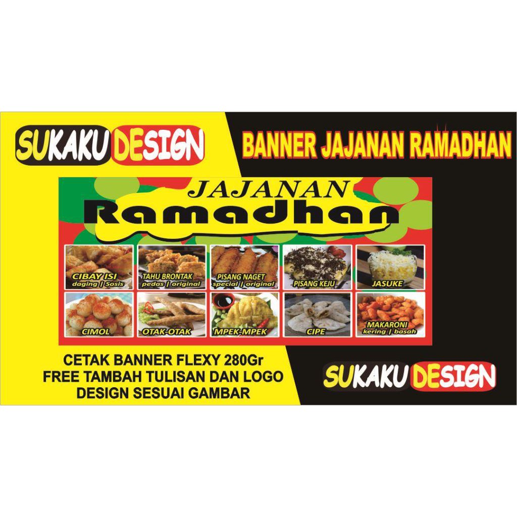 Jual SPANDUK BANNER JAJANAN BULAN RAMADHAN Indonesia|Shopee Indonesia