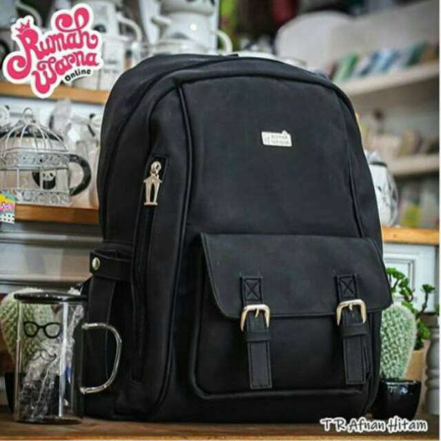 Tas Ransel Afnan Hitam Rumah Warna