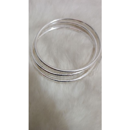 Gelang keroncong isi 3 lapis perak