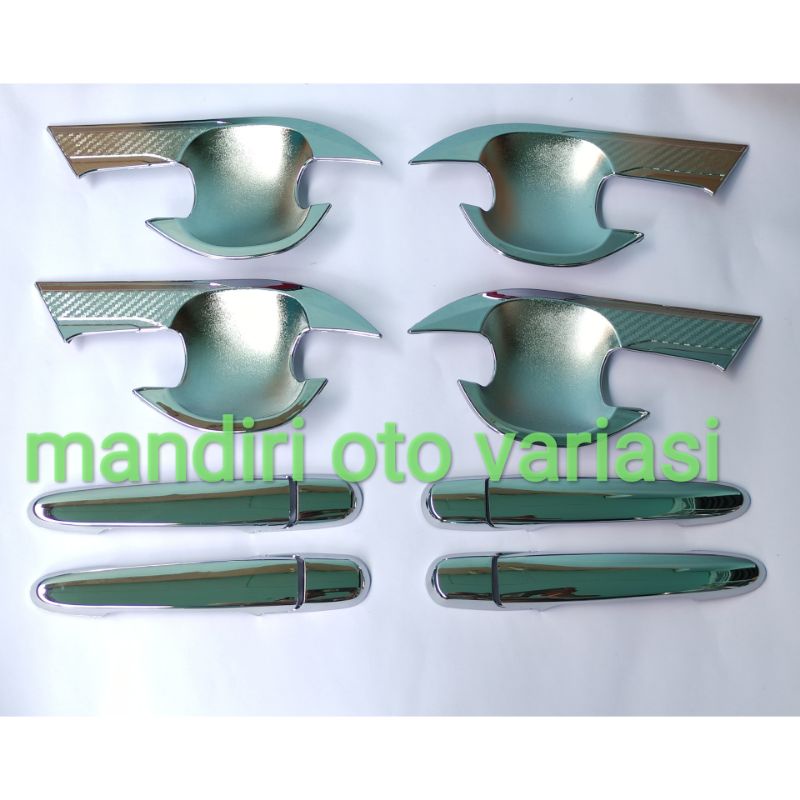 Outer handle pintu mobil Calya Sigra outer mangkok dan cover handle chrome variasi eksterior mobil
