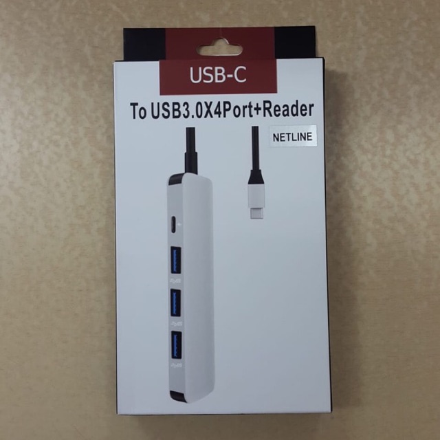 Type C To USB 3.0 HUB 4 PORT + READER