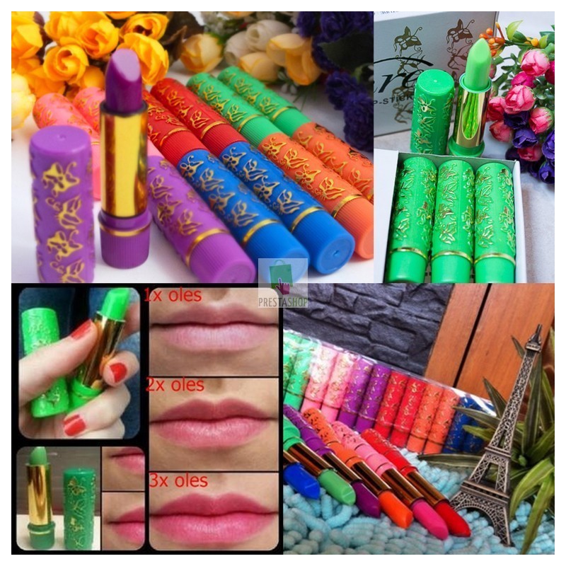 (obral sangat 6 WARNA)lipstick hare color stick 6 warna