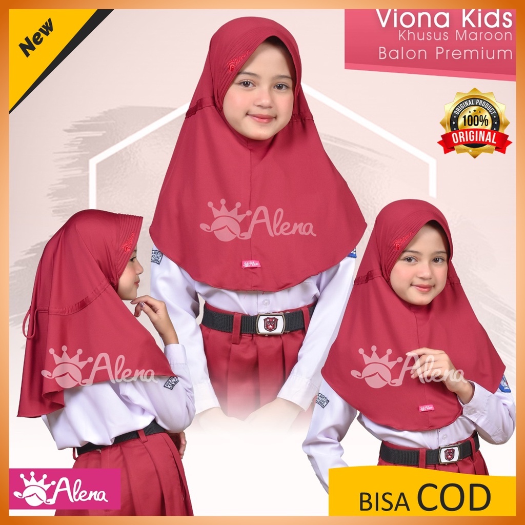 hijab anak perempuan alena viona serut belakang harga grosir bisa cod