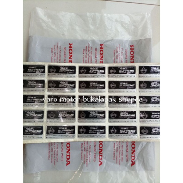 sticker stiker striping federal oil ORIGINAL Honda grand Supra win