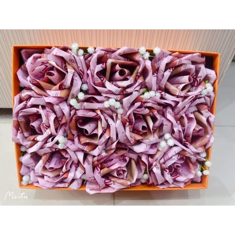 

money flower box / gift box / money box aniiversary