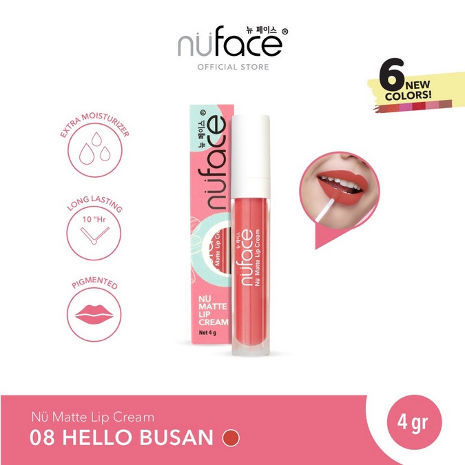 Nuface Nu Matte Lip Cream Lipcream| Sensasi Caramel, Warna Intense, Tahan Lama