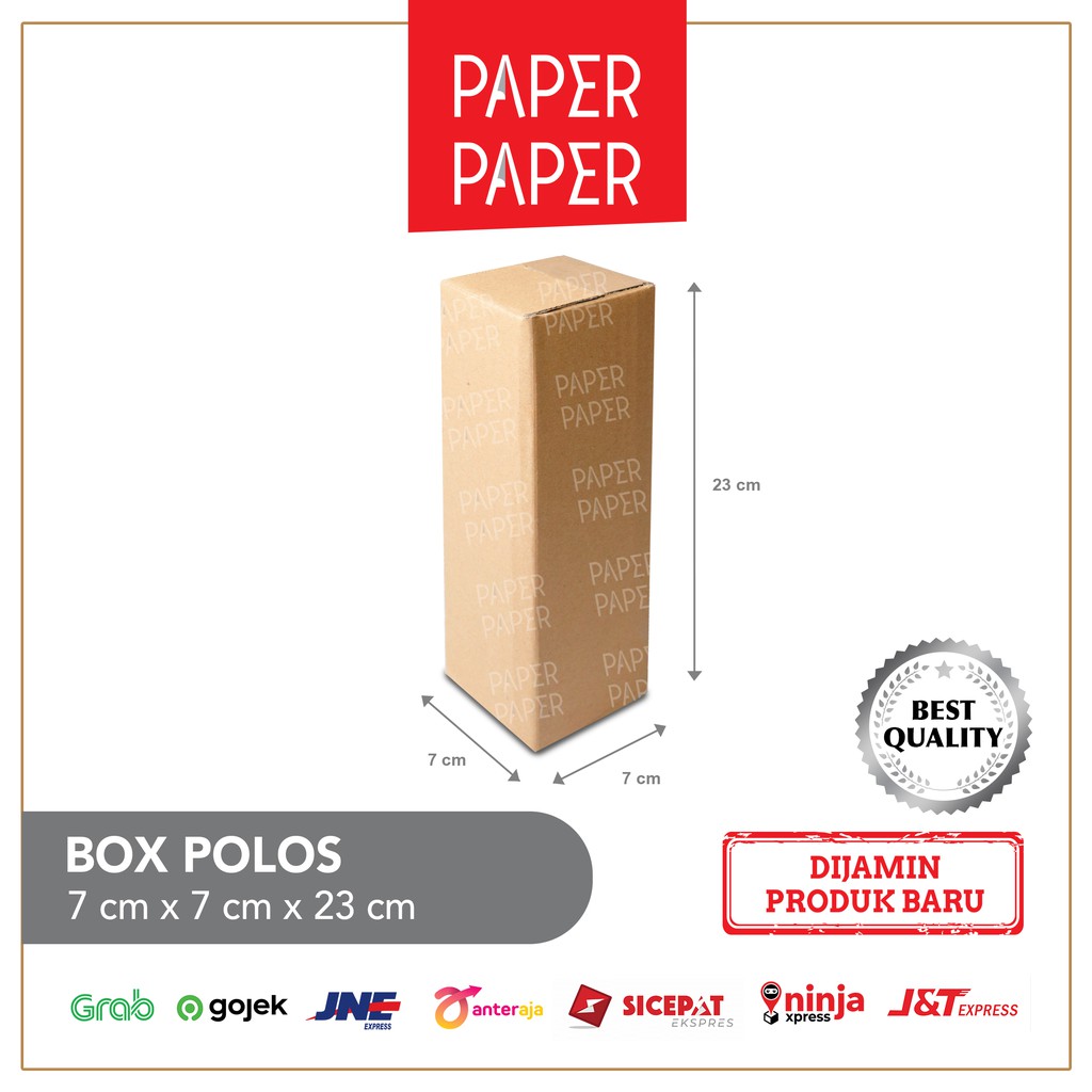 

Kardus Box Karton 7x7x23 Polos - Baru - Murah