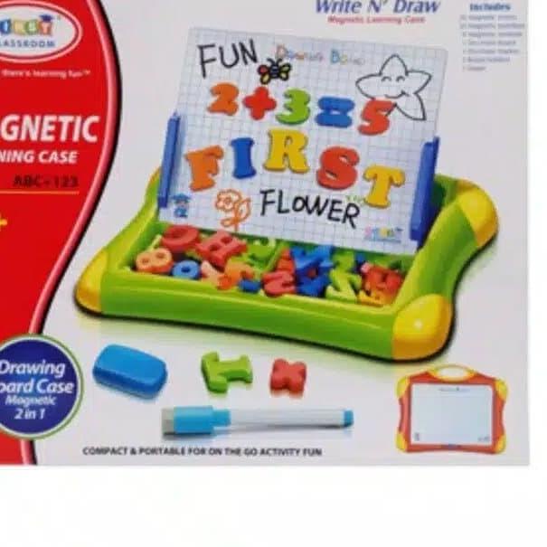 

Mainan Edukasi Drawing Board Magnetic Learning Case 2 in 1 Papan Tulis - Papan Tulis Magnet !!