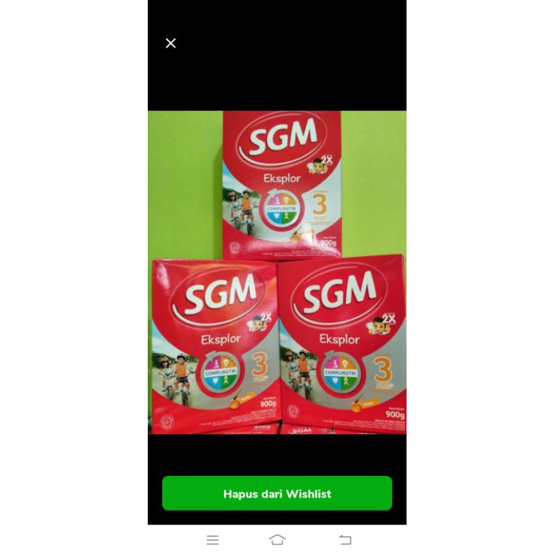 SUSU SGM 3-5 tahun xplore 900 gram