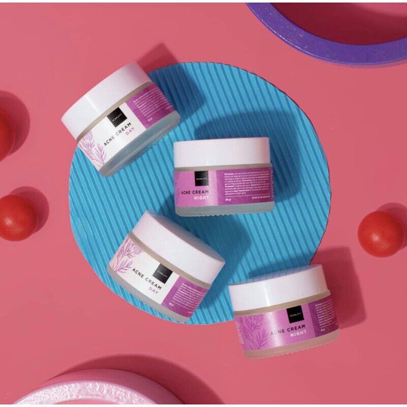 SCARLETT Whitening Acne Day Cream / Night Cream @20gr - Scarlet Krim Jerawat Pemutih Wajah Siang / M