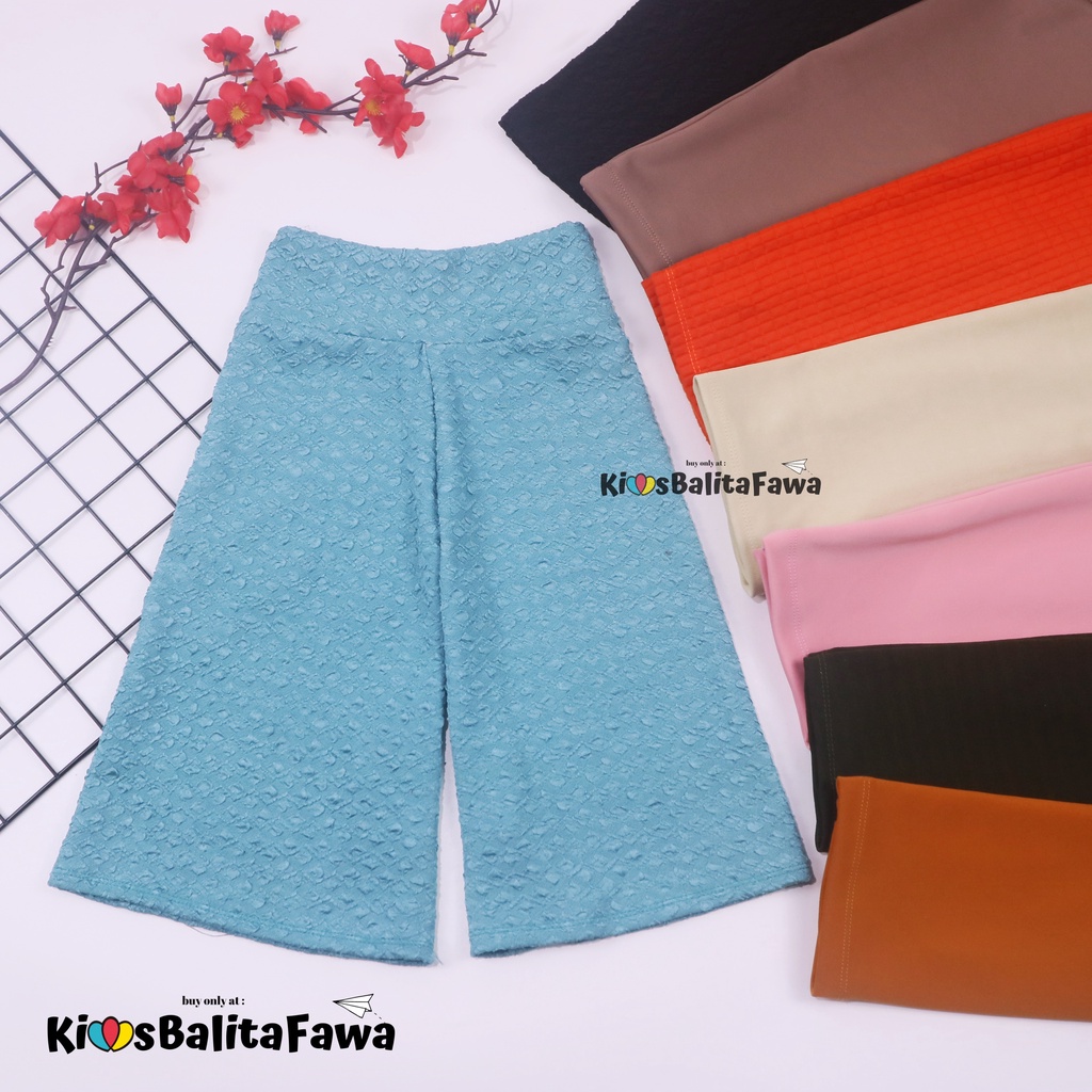 Kulot Polos uk 1-15 Tahun / Celana 3per4 Anak Perempuan Skirt Pendek Pants Murah Kulot Bawahan Polos babycinnamon