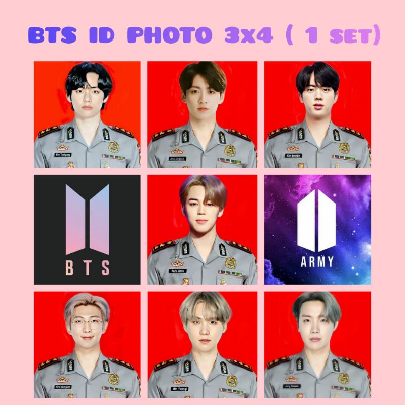 BTS ID PHOTO/PAS FOTO (9 PCS)
