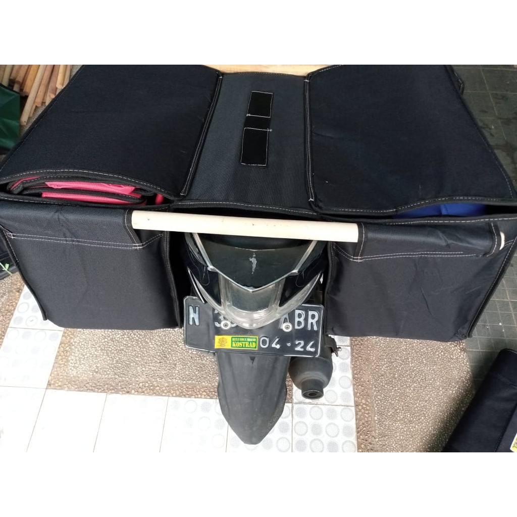 TPO  Tas Motor Anti Air Tebal Kuat Tas Obrok Pos Kurir Keranjang Motor Kecil