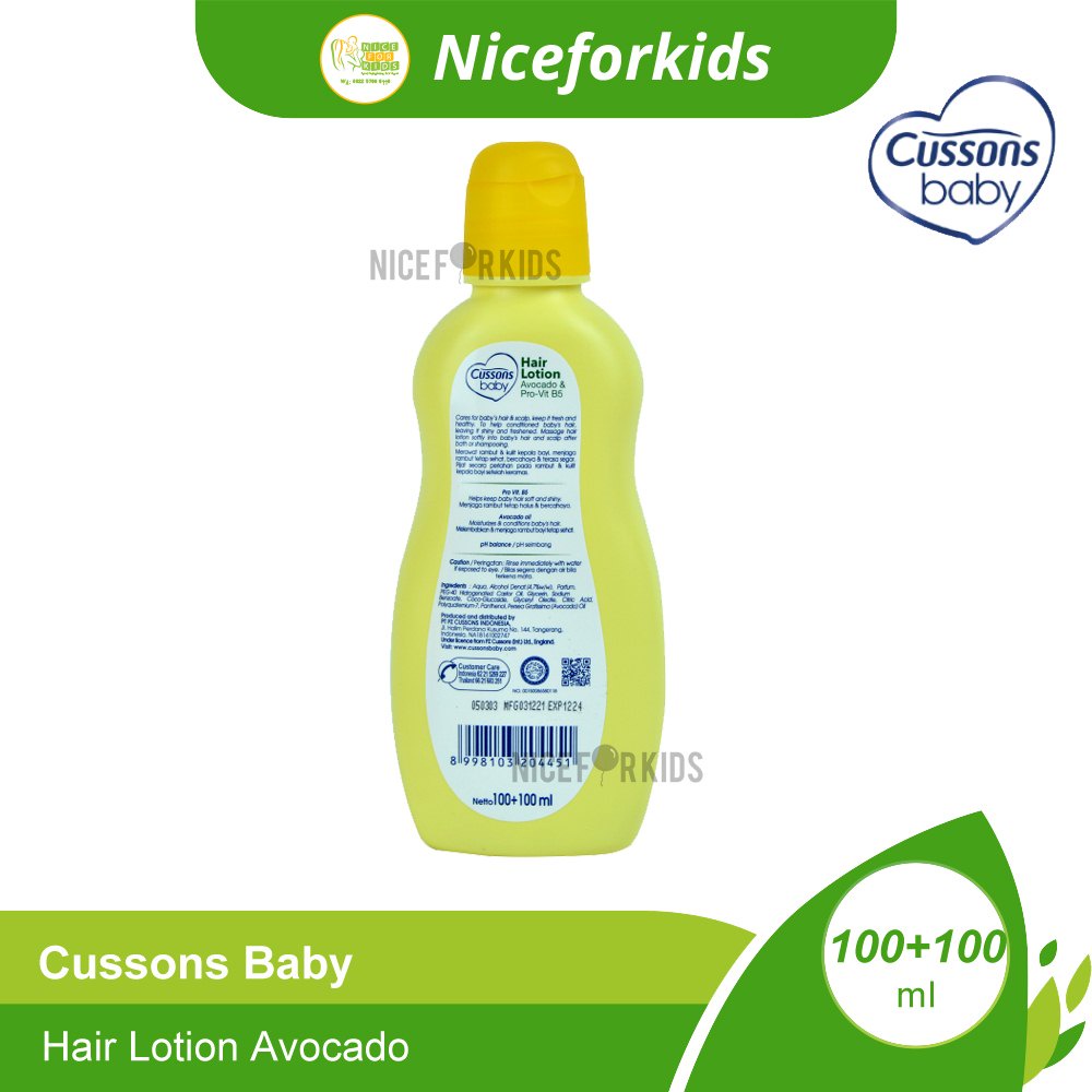 Cussons Baby Hair Lotion Avocado 100+100ml / Minyak Rambut Bayi