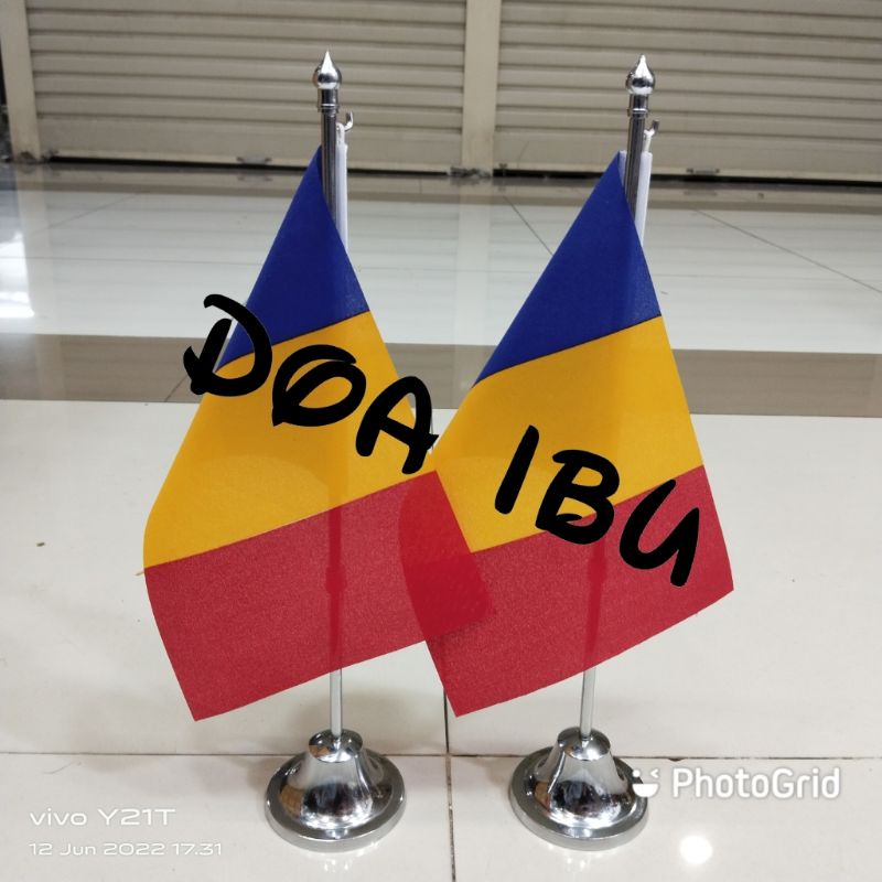 

best seller tiang stenlis meja+bendera RUMANIA ready stock