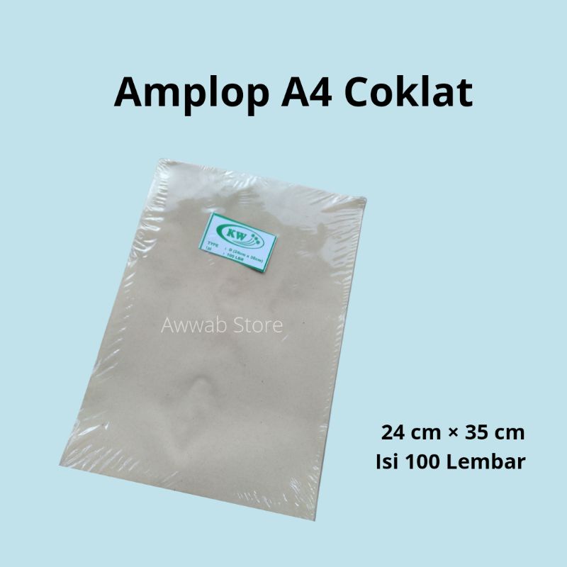 

AMPLOP A4 Coklat Besar 1 Pack
