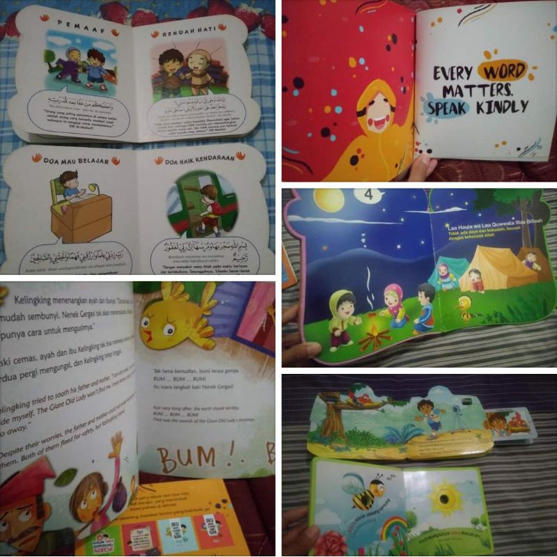 Preloved buku Anak | wipe clean | boardbook | spongebook | buku anak muslim | cerita rakyat