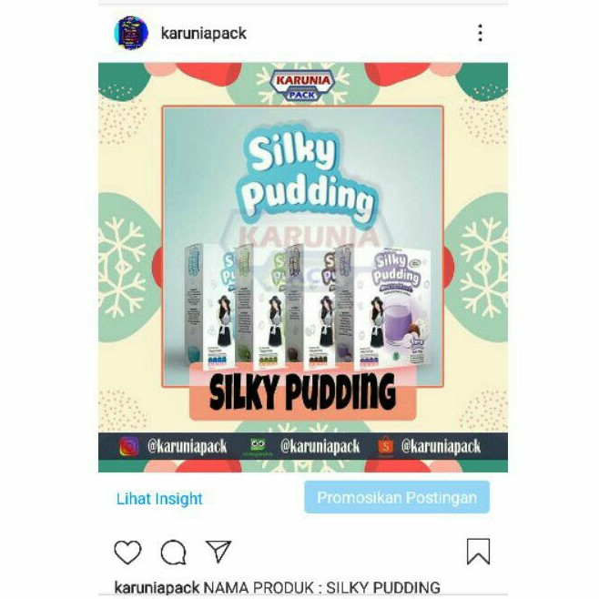 

Forisa Sillky pudding 155gr || Pudding lembut puding