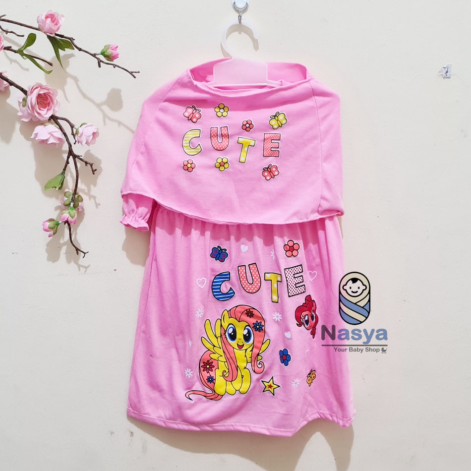 [N-015] Baju bayi anak kecil / gamis bayi 0-6 bulan motif pita - cassey