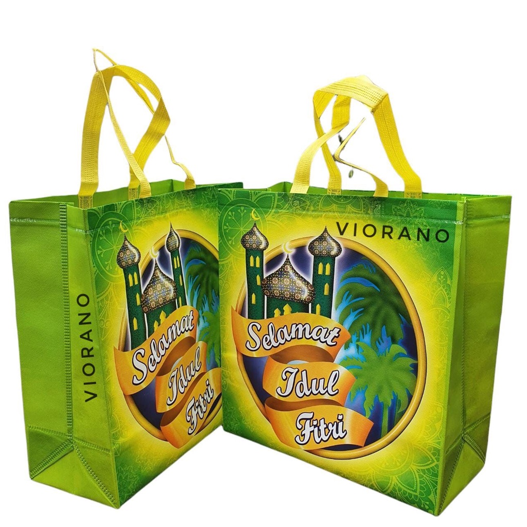 Tas Lebaran Hampers Tapak Bawah / Goodie Bag Idul Fitri Laminasi Bahan Tebal Ukuran 38×35 Tas Santun Tas Laminasi Goodie Bag Lebaran Laminasi