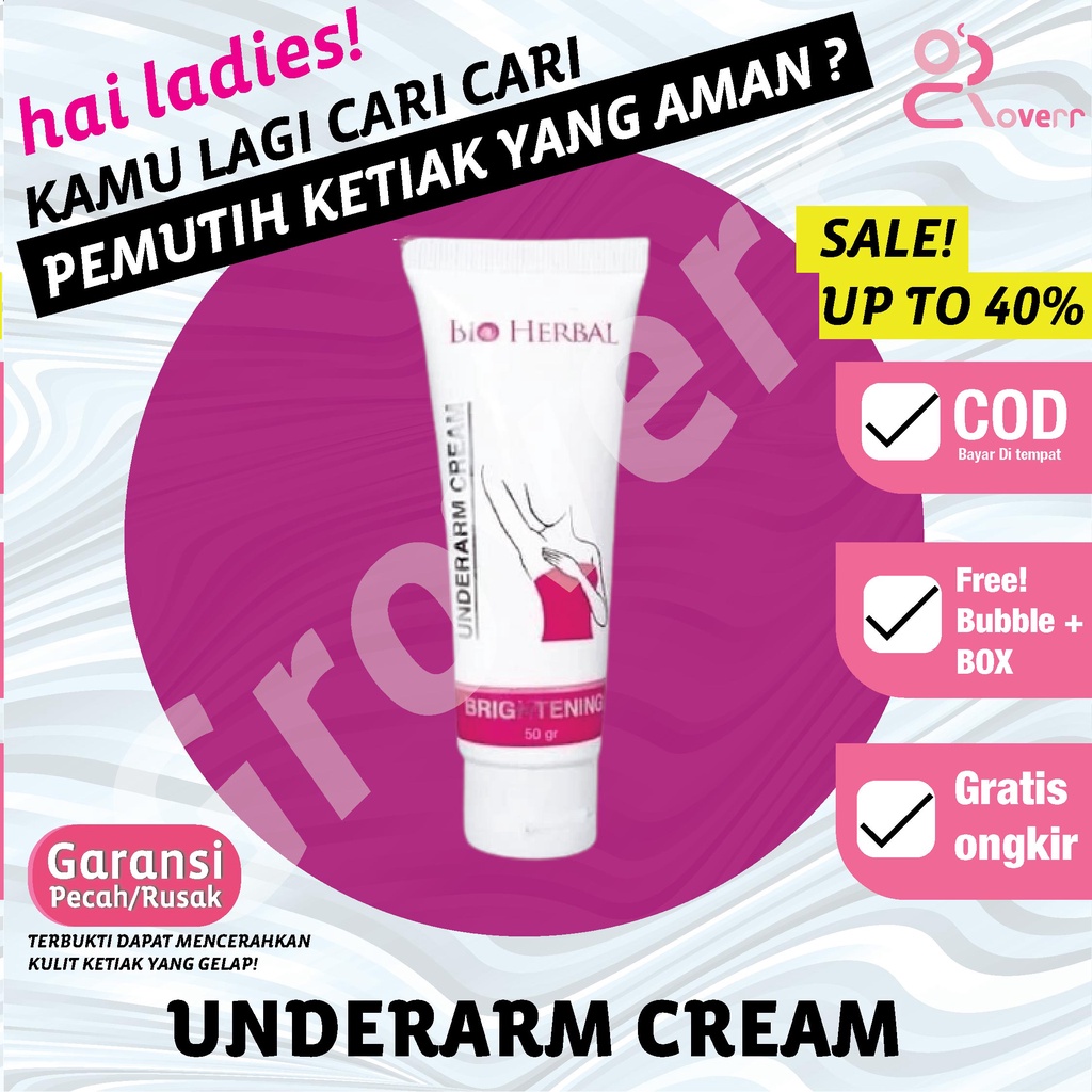 Deodorant Cream Crim Kream Krim Perawatan Pemutih Ketiak Selangkangan Lipatan Tubuh Bio Herbal Underarm Brightening Bpom BHU