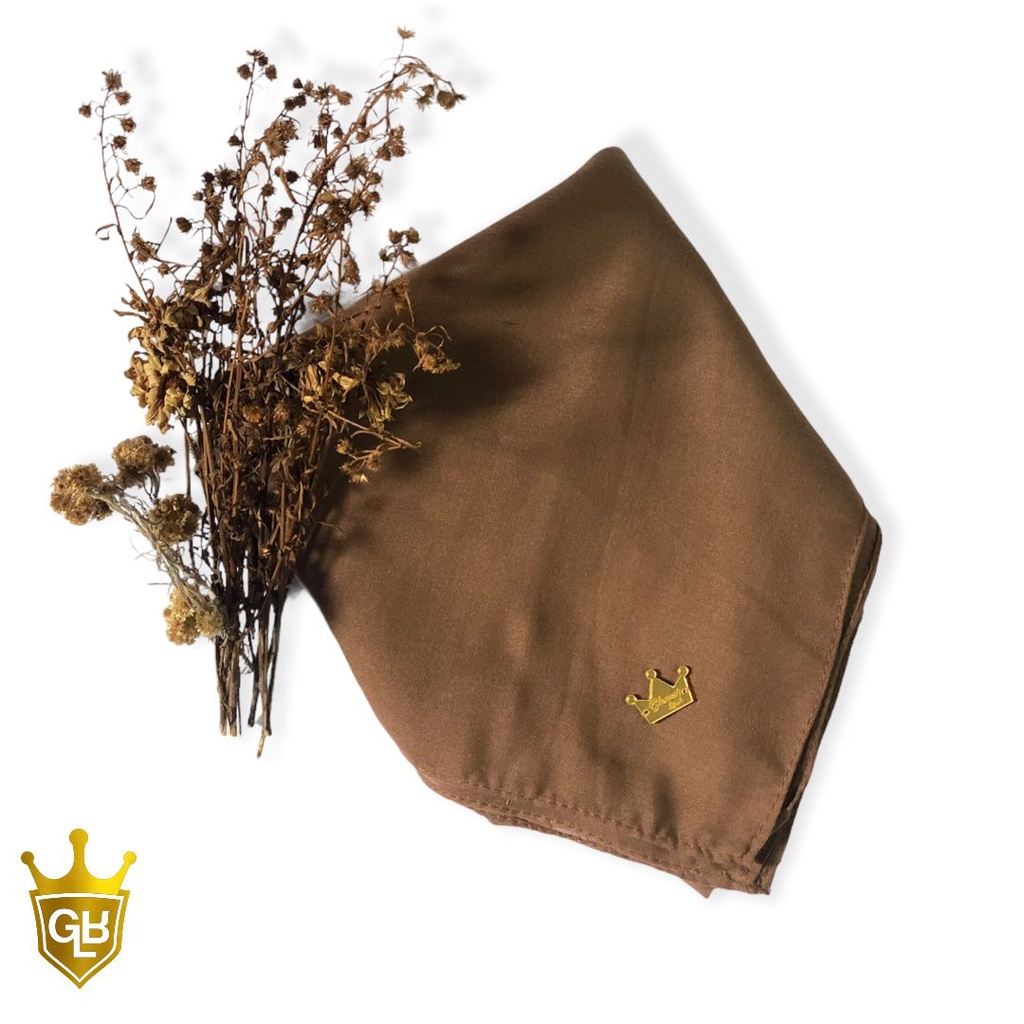 Hijab Segi Empat Polos [VOAL PREMIUM] Mudah Dibentuk Wajah 110x110 cm - by Glamour.Hijab-Mocca