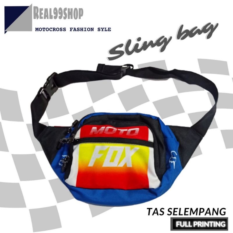 Tas Selempang motif Motocross Sling bag cross trail Wiastbag sepeda MTB