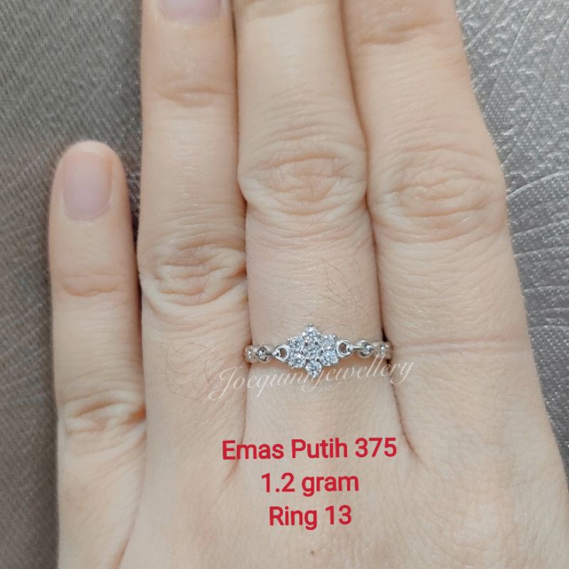 cincin emas putih cap 375 berbagai model