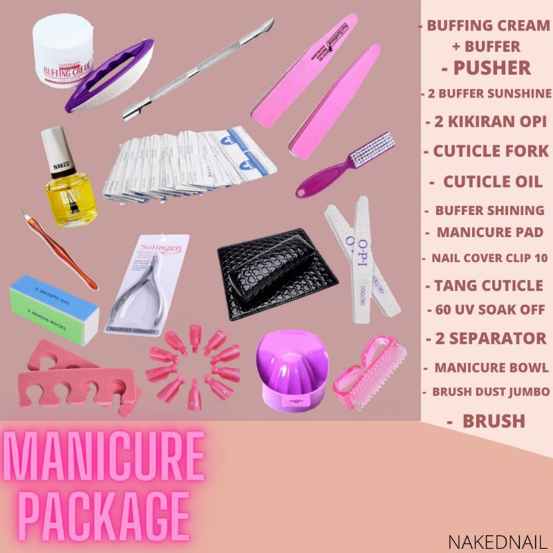 manicure package manicure set nail art pedicure set komplit nailart nailgel