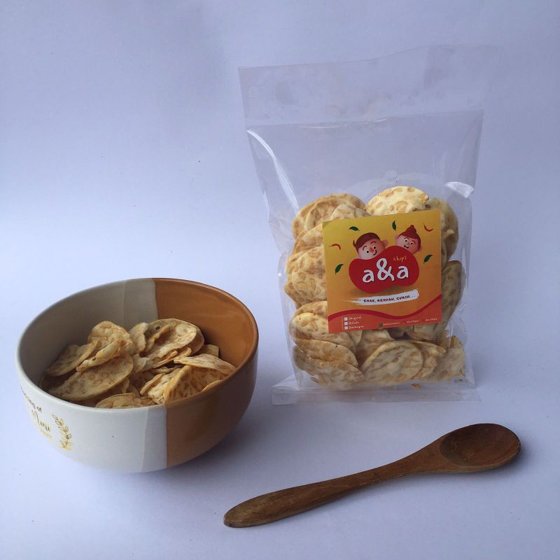 

keripik tempe A&A kemasan 200 gr