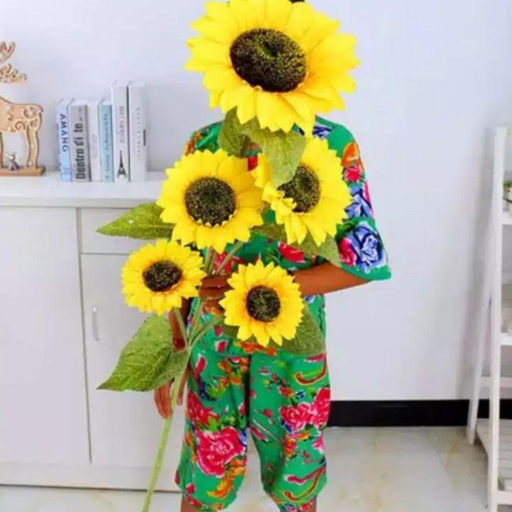 ❤[Diskon Besar]❤ Bunga Matahari Artificial - Bunga Matahari Plastik - Bunga Dekorasi Hiasan Rumah - 