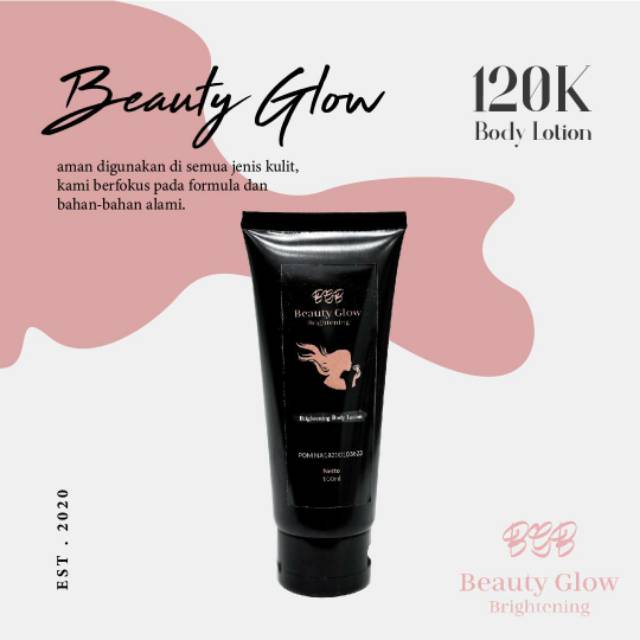 BGB Beauty Glow Brightening Body Lotion Krim Pencerah Pemutih Badan