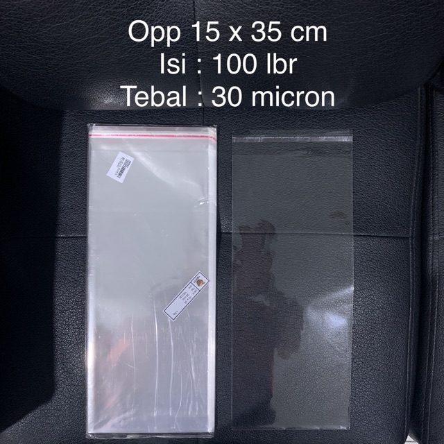 

Plastik opp lem tebal 03 15x35 15 x 35 seal 100 lembar pcs kaca 30 micron undangan bening murah