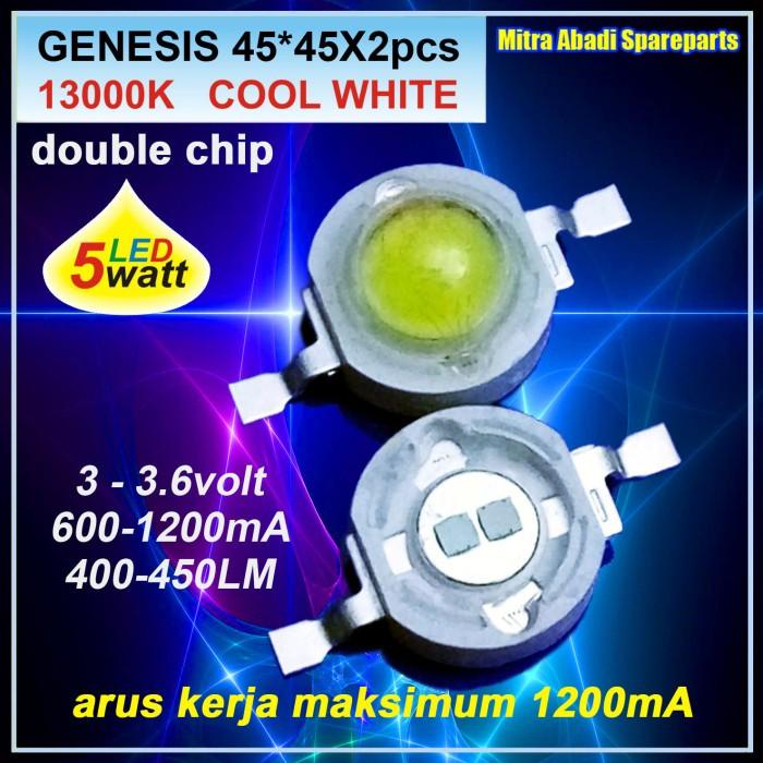 HPL 5W/High Power LED 5 Watt 2/Double Chips Genesis Cool White 13000K