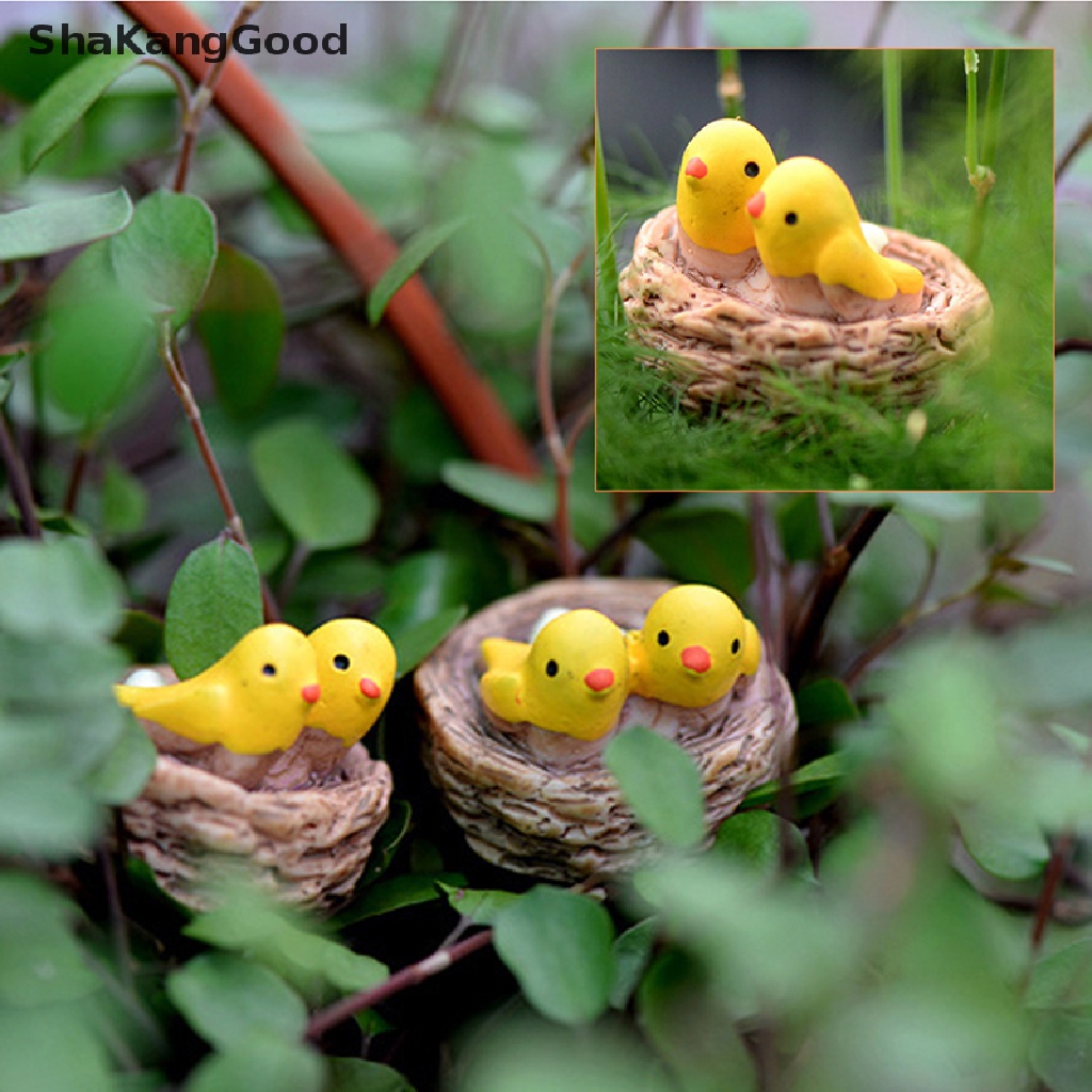 Skid Miniatur Sarang Burung Bahan resin Untuk Dekorasi Rumah