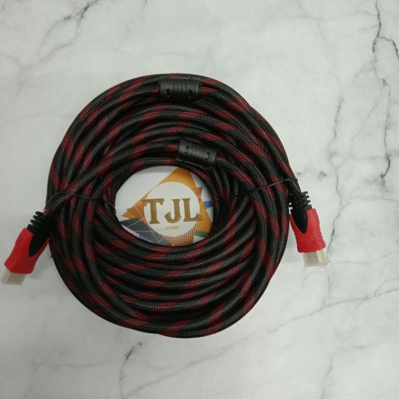 KABEL HDMI 25 METER Serat 3D 1080P V.1.4 / KABEL HDMI JARING 25METER /kabel HDMI to HDMI jaring 25m / kabel hdmi jaring 25m / kabel jaring