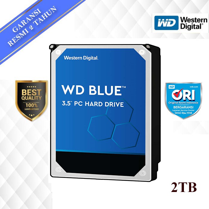 WD Caviar Blue 2TB - HD / HDD / Hardisk Internal 3.5&quot; for PC