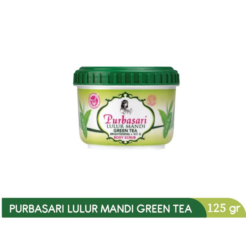 Purbasari Lulur Mandi - Bengkoang - Susu &amp; Bengkoang - Lulur Putih - Green tea 125 Gr