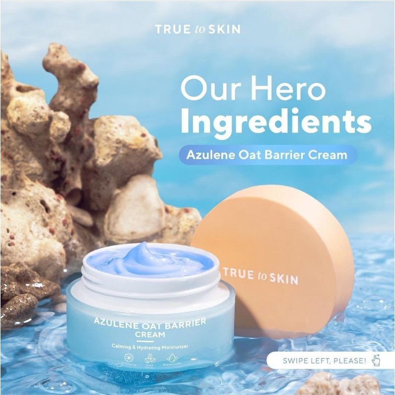 True To Skin Azulene Oat Barrier Moisturizer Cream (Cream pelembab skin barrier)