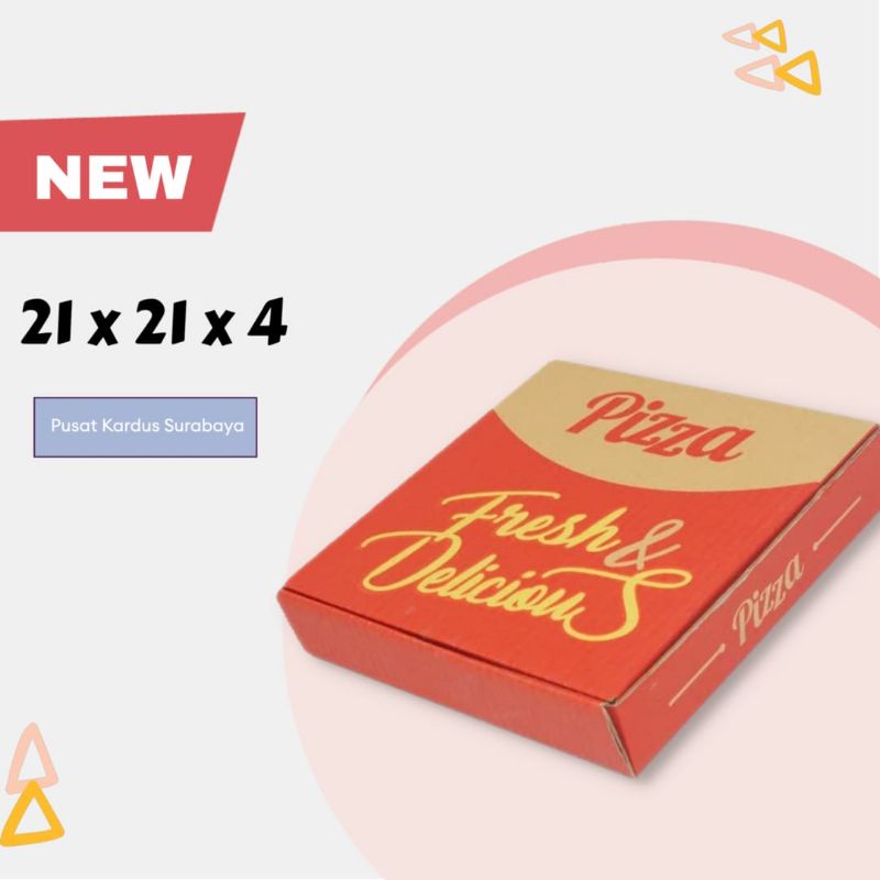 

Kardus pizza fresh & delicious 21x21x4 cm LD BF-premium I Box/Kardus Custom pizza
