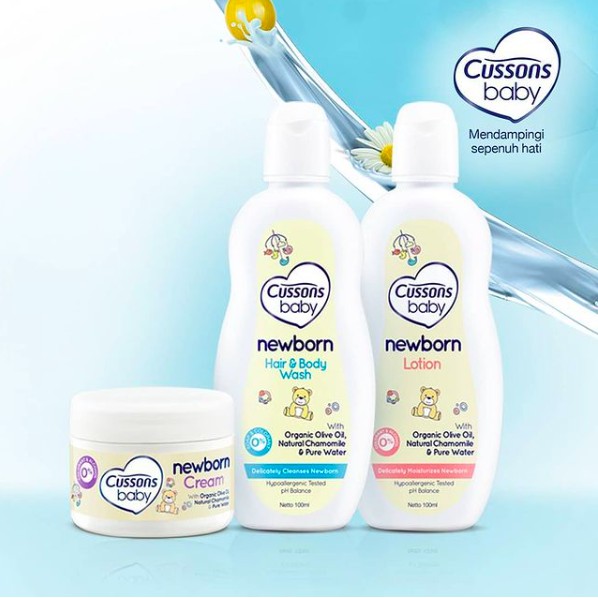 Cussons Baby Newborn | Hair &amp; Body Wash Lotion Cream | Krim Pelembab Kulit Bayi Cusson