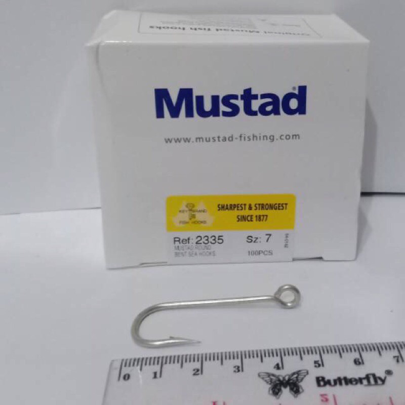 Mata Pancing Kail Mustad Round Bent Sea Hooks Tipe 2335 No 7 Harga yang di produk per pcs