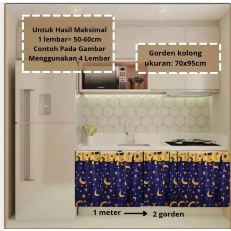 Gorden kolong dapur minimalis