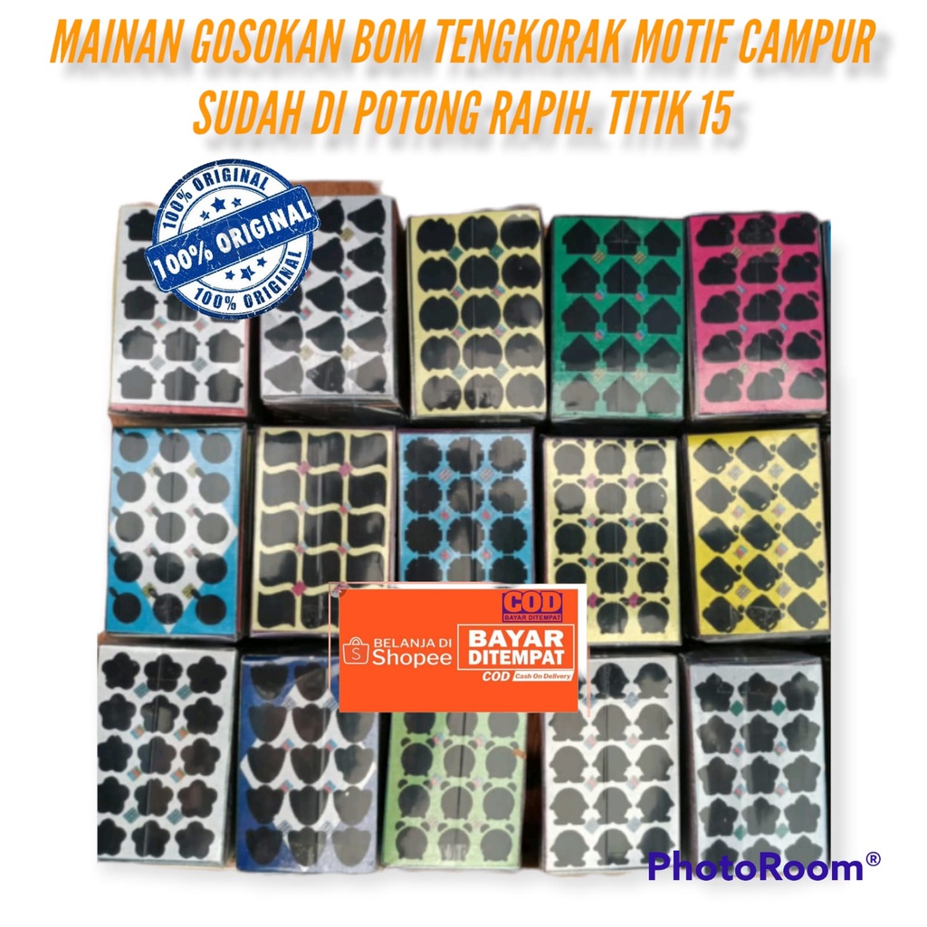 GOSOKAN BOM MAINAN/ GOSOKAN BOM TITIK 15-16-20 ISI 600 KUPON